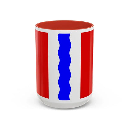 Flag of Omsk Oblast Russia - Accent Coffee Mug 15oz Red - Go Mug Yourself