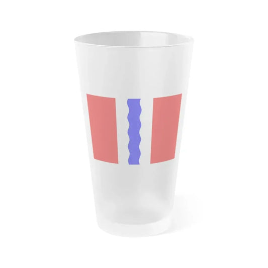 Flag of Omsk Oblast Russia - Frosted Pint Glass 16oz 16oz Frosted - Go Mug Yourself