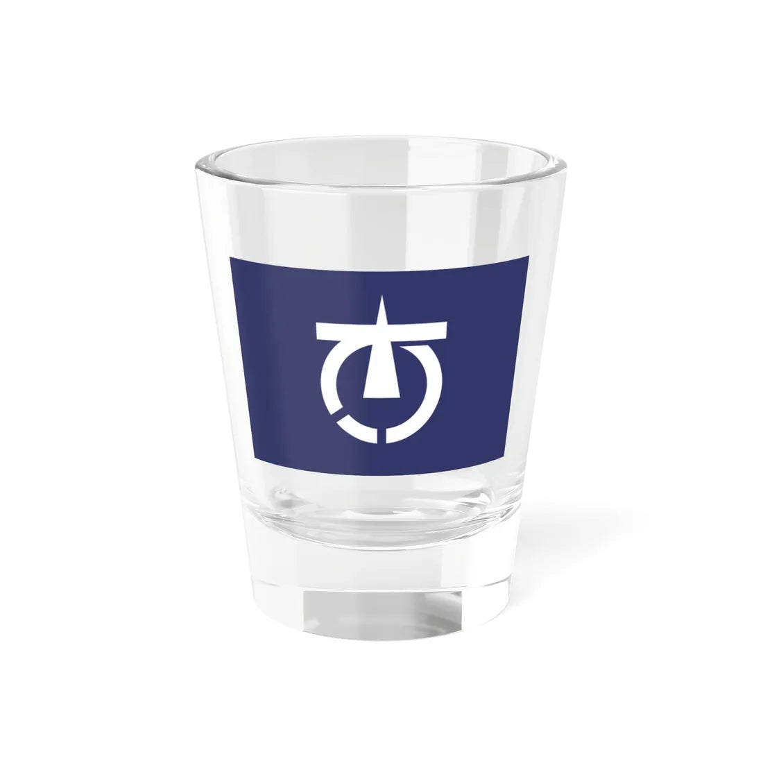 Flag of Onbetsu Hokkaido 1965-2005 (Japan) Shot Glass 1.5oz 1.5oz - Go Mug Yourself