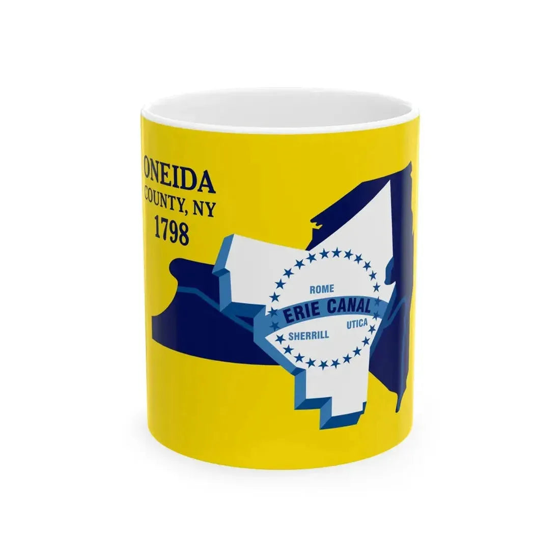 Flag of Oneida County New York (United States) White Coffee Mug 11oz - Go Mug Yourself