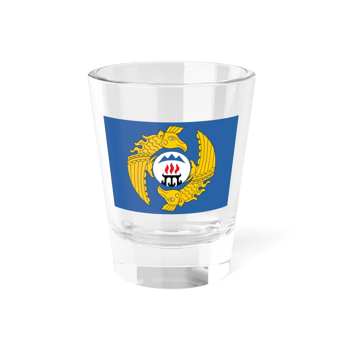 Flag of Ongudaysky District (Russia) Shot Glass 1.5oz 1.5oz - Go Mug Yourself