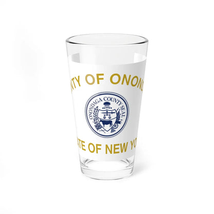 Flag of Onondaga County New York (United States) Pint Glass 16oz 16oz - Go Mug Yourself