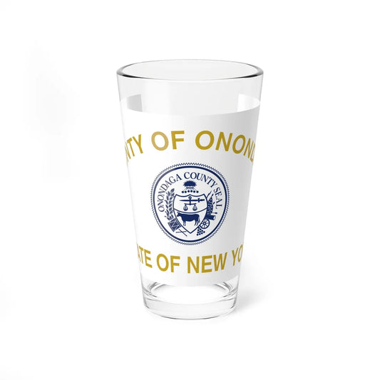 Flag of Onondaga County New York (United States) Pint Glass 16oz 16oz - Go Mug Yourself