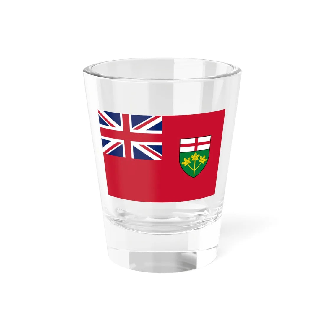 Flag of Ontario 3-2 (Canada) Shot Glass 1.5oz 1.5oz - Go Mug Yourself