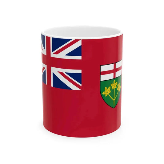 Flag of Ontario 3-2 (Canada) White Coffee Mug 11oz - Go Mug Yourself