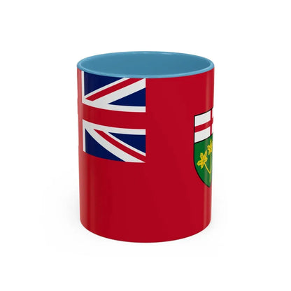 Flag of Ontario Canada - Accent Coffee Mug 11oz Light Blue - Go Mug Yourself