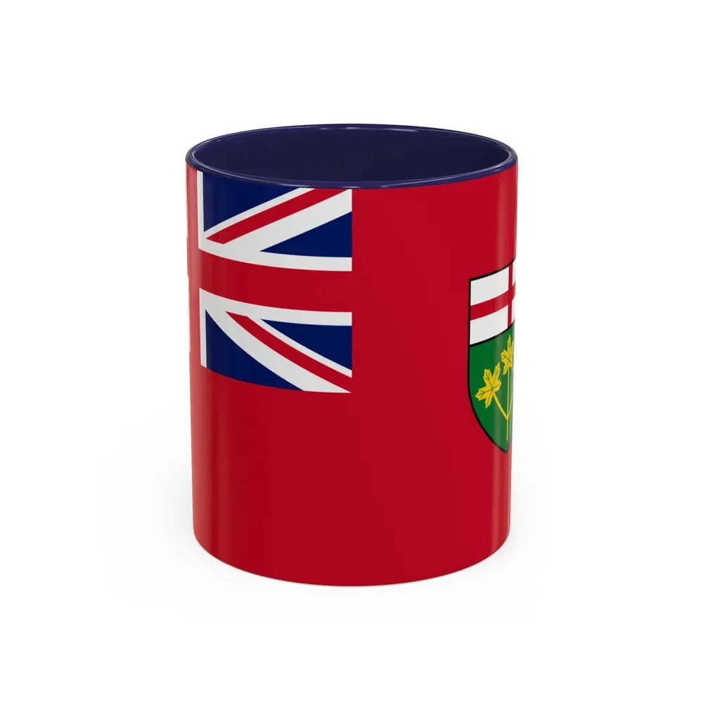 Flag of Ontario Canada - Accent Coffee Mug 11oz Navy - Go Mug Yourself