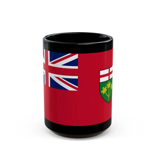 Flag of Ontario Canada - Black Coffee Mug-15oz-Go Mug Yourself