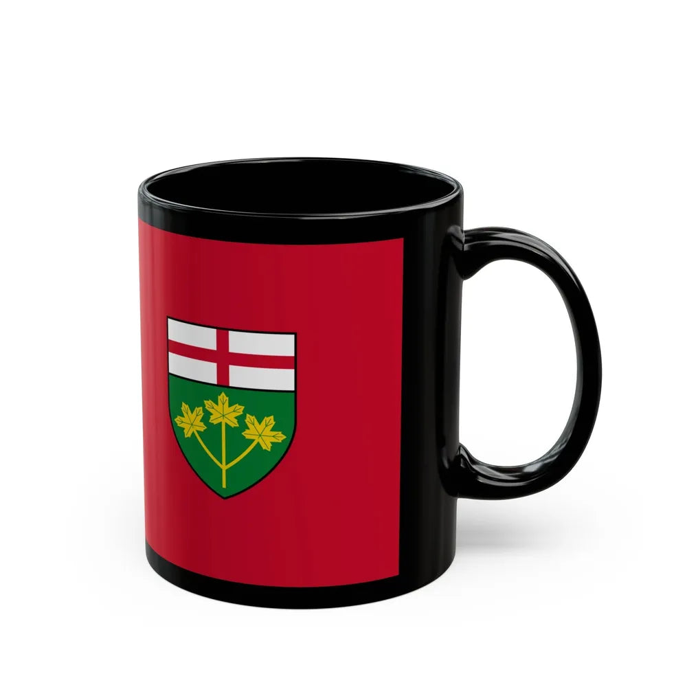 Flag of Ontario Canada - Black Coffee Mug-Go Mug Yourself