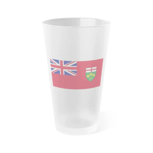 Flag of Ontario Canada - Frosted Pint Glass 16oz 16oz Frosted - Go Mug Yourself
