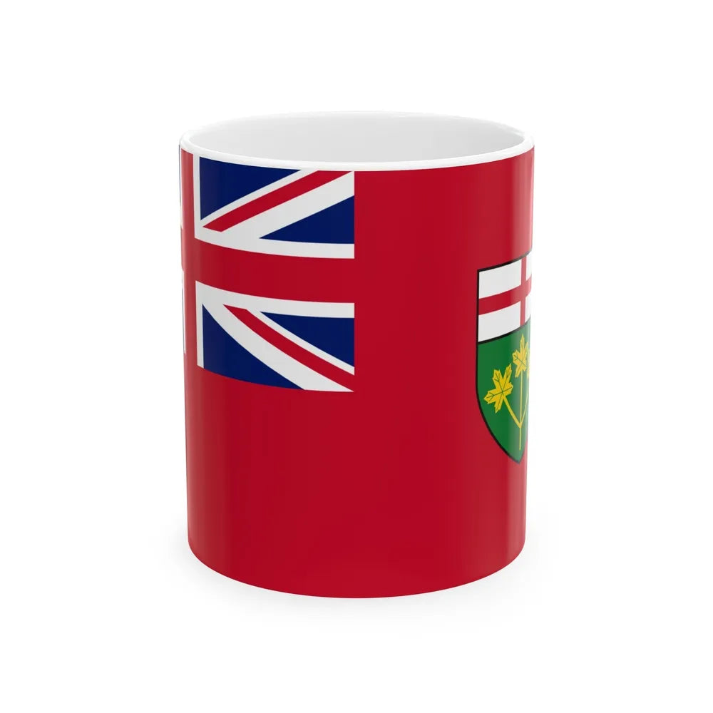 Flag of Ontario Canada - White Coffee Mug-11oz-Go Mug Yourself