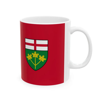 Flag of Ontario Canada - White Coffee Mug-Go Mug Yourself