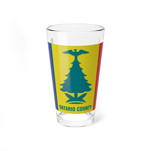 Flag of Ontario County New York (United States) Pint Glass 16oz 16oz - Go Mug Yourself