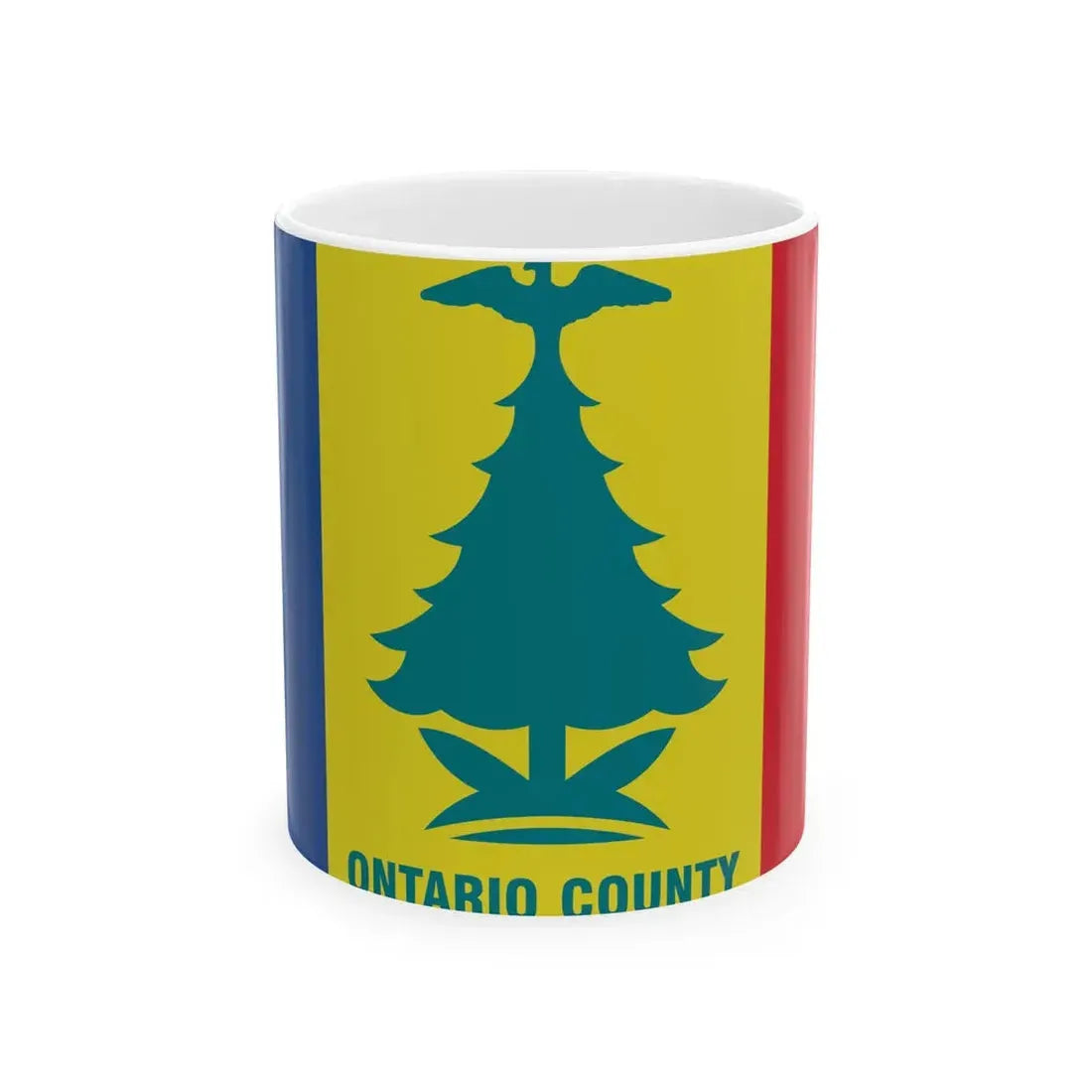 Flag of Ontario County New York (United States) White Coffee Mug 11oz - Go Mug Yourself
