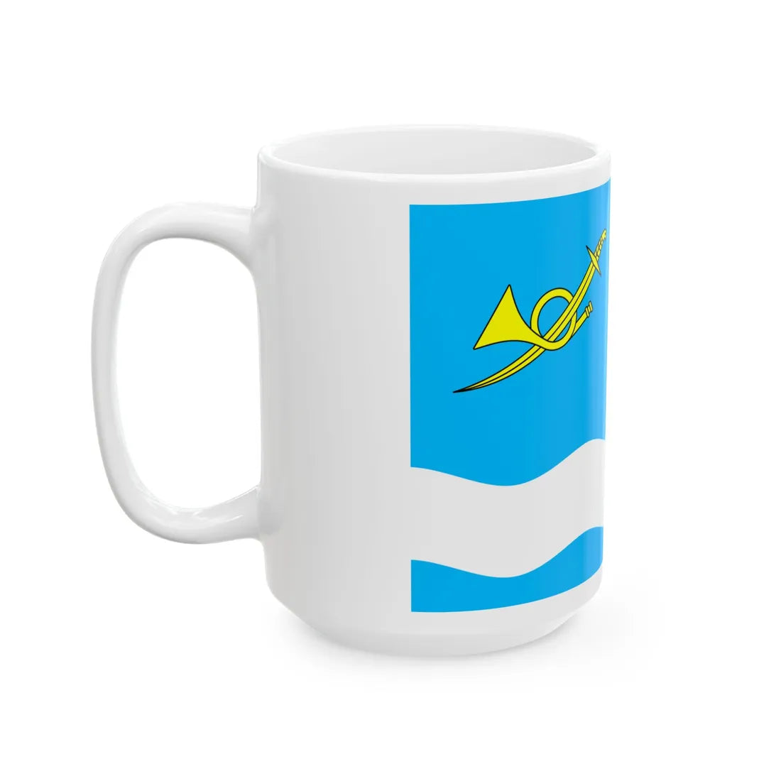Flag of Onufriivka raion (Ukraine) White Coffee Mug - Go Mug Yourself