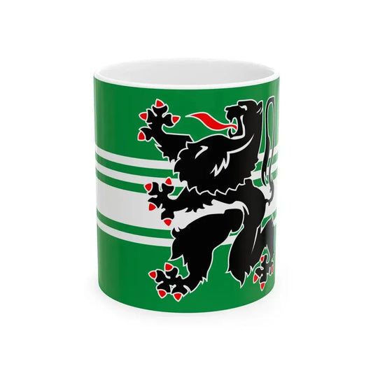 Flag of Oost-Vlaanderen (Belgium) White Coffee Mug 11oz - Go Mug Yourself