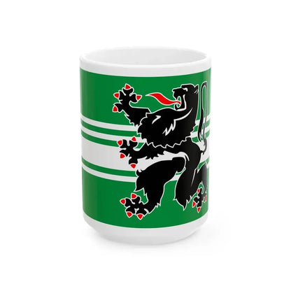 Flag of Oost-Vlaanderen (Belgium) White Coffee Mug 15oz - Go Mug Yourself