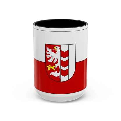 Flag of Opava Czech Republic - Accent Coffee Mug 15oz Black - Go Mug Yourself