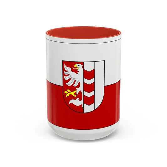 Flag of Opava Czech Republic - Accent Coffee Mug 15oz Red - Go Mug Yourself