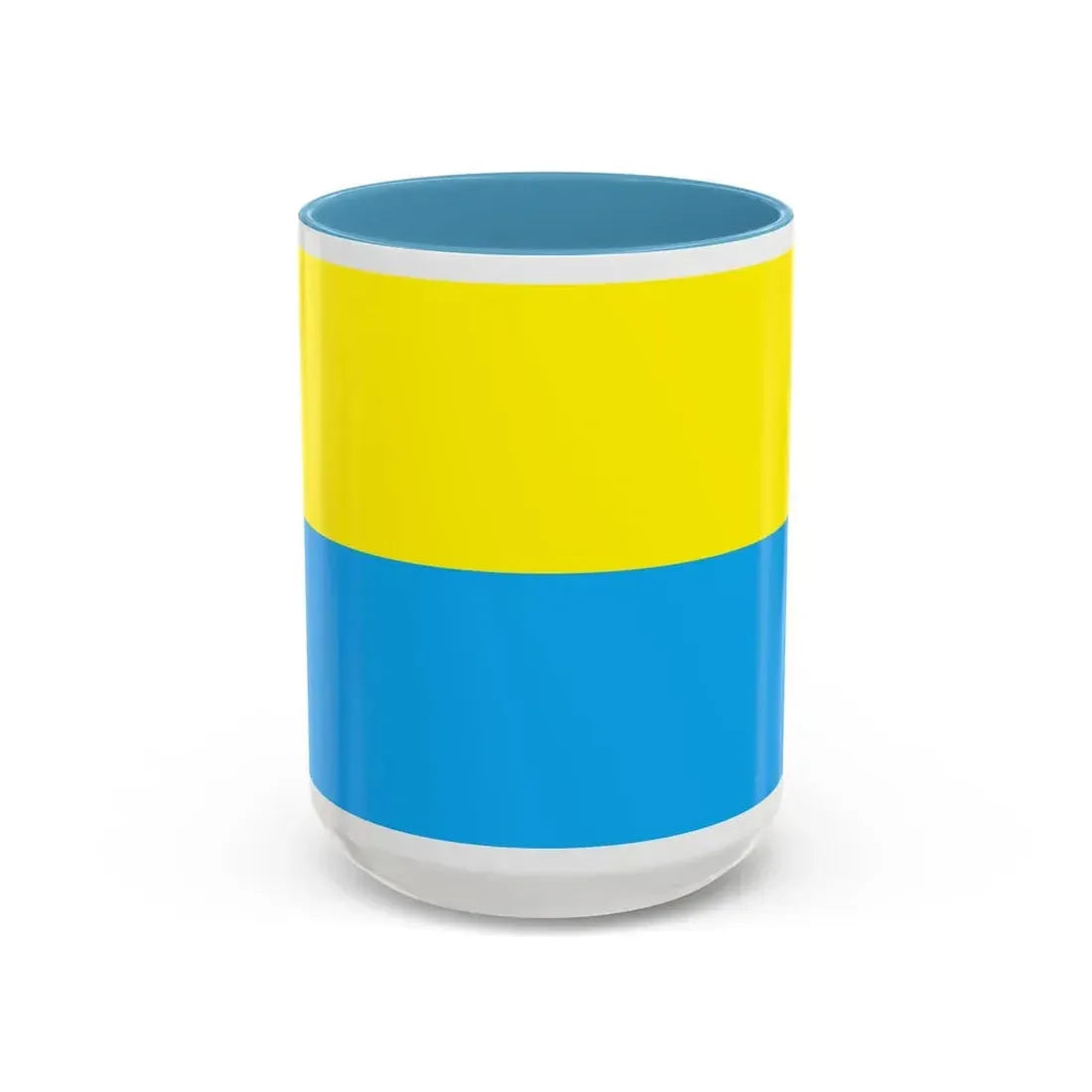 Flag of Opole Poland - Accent Coffee Mug 15oz Light Blue - Go Mug Yourself
