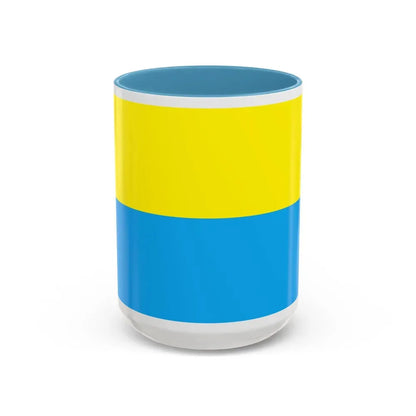 Flag of Opole Poland - Accent Coffee Mug 15oz Light Blue - Go Mug Yourself