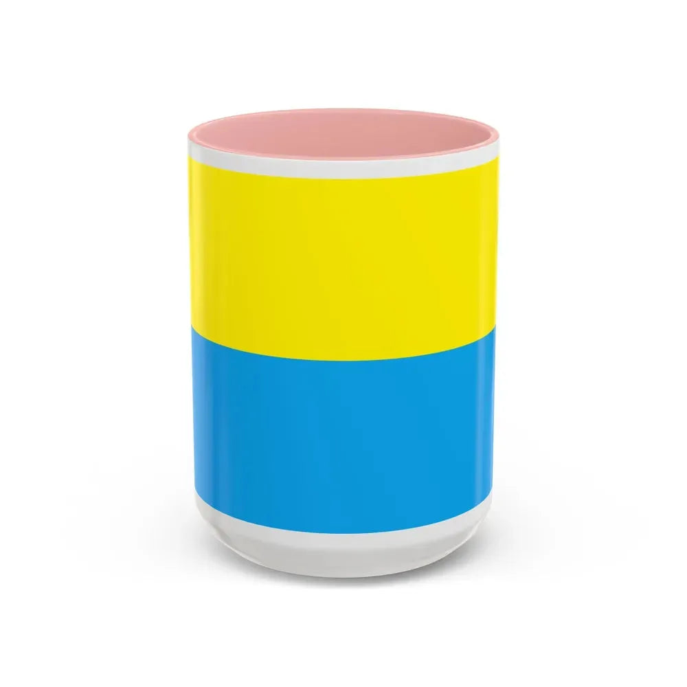 Flag of Opole Poland - Accent Coffee Mug 15oz Pink - Go Mug Yourself