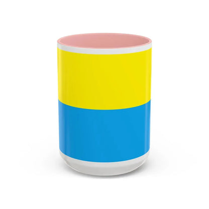 Flag of Opole Poland - Accent Coffee Mug 15oz Pink - Go Mug Yourself