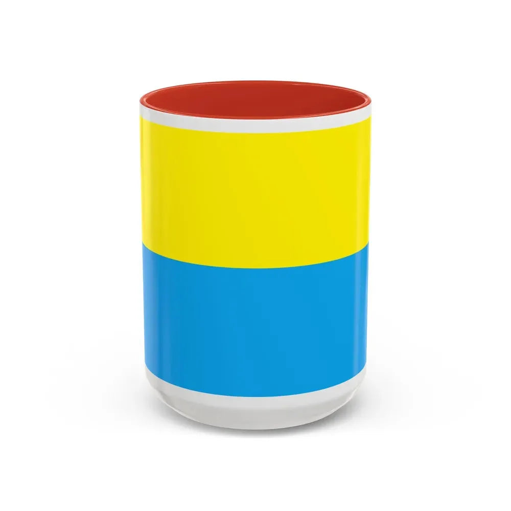 Flag of Opole Poland - Accent Coffee Mug 15oz Red - Go Mug Yourself