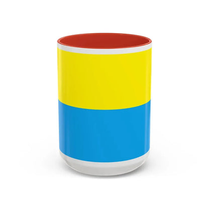 Flag of Opole Poland - Accent Coffee Mug 15oz Red - Go Mug Yourself
