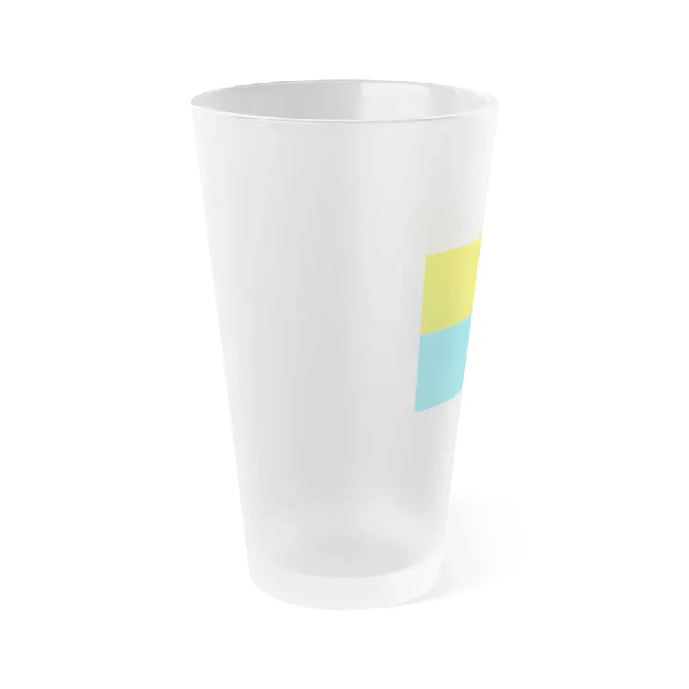 Flag of Opole Poland - Frosted Pint Glass 16oz - Go Mug Yourself