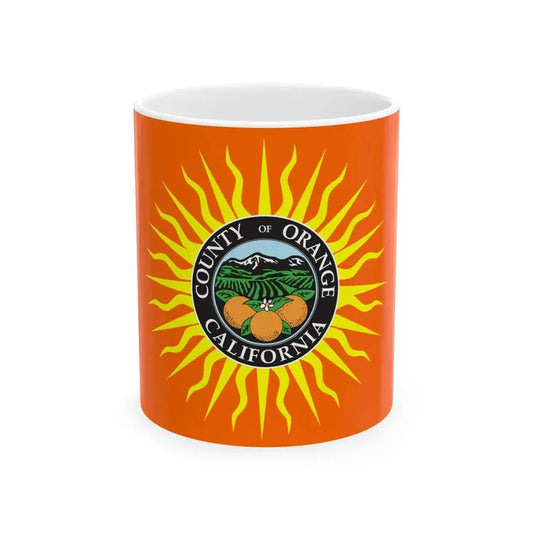 Flag of Orange County California (United States) White Coffee Mug 11oz - Go Mug Yourself