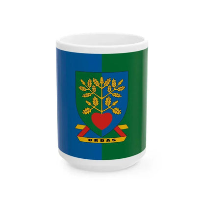 Flag of Ordas (Hungary) White Coffee Mug 15oz - Go Mug Yourself