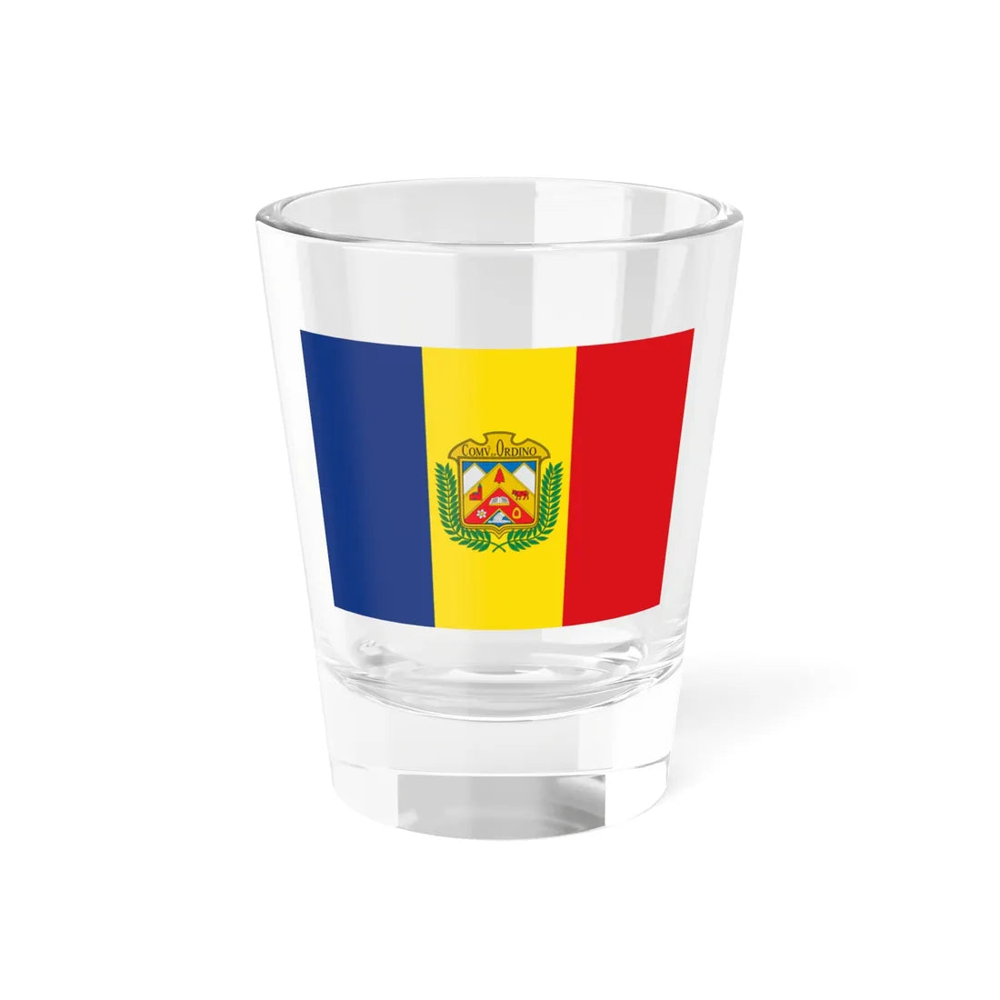 Flag of Ordino (Andorra) Shot Glass 1.5oz 1.5oz - Go Mug Yourself