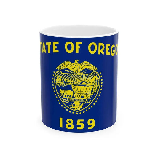 Flag of Oregon 3-2 (United States) White Coffee Mug 11oz - Go Mug Yourself