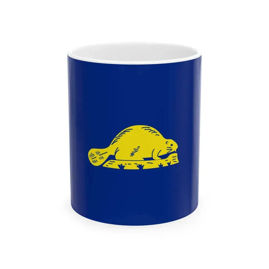Flag of Oregon reverse 3-2 (United States) White Coffee Mug 11oz - Go Mug Yourself