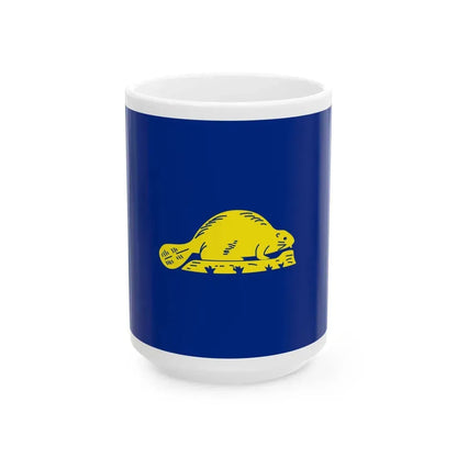 Flag of Oregon reverse 3-2 (United States) White Coffee Mug 15oz - Go Mug Yourself