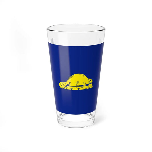 Flag of Oregon reverse (United States) Pint Glass 16oz 16oz - Go Mug Yourself