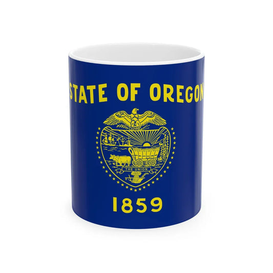 Flag of Oregon (United States) White Coffee Mug 11oz - Go Mug Yourself