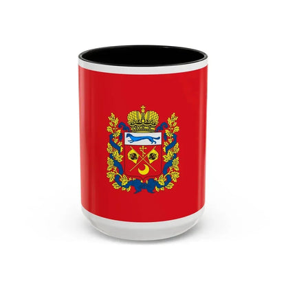 Flag of Orenburg Oblast Russia - Accent Coffee Mug 15oz Black - Go Mug Yourself