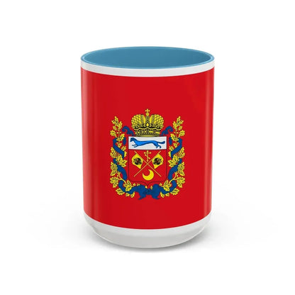 Flag of Orenburg Oblast Russia - Accent Coffee Mug 15oz Light Blue - Go Mug Yourself