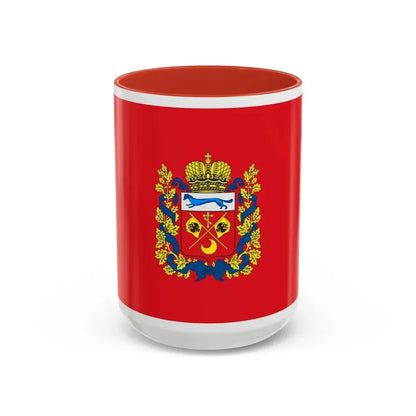 Flag of Orenburg Oblast Russia - Accent Coffee Mug 15oz Red - Go Mug Yourself