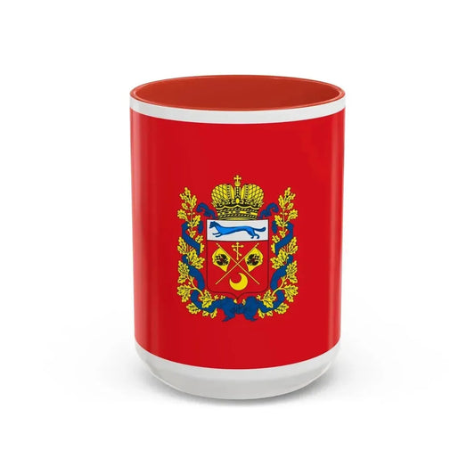 Flag of Orenburg Oblast Russia - Accent Coffee Mug 15oz Red - Go Mug Yourself