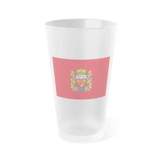 Flag of Orenburg Oblast Russia - Frosted Pint Glass 16oz 16oz Frosted - Go Mug Yourself