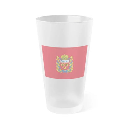 Flag of Orenburg Oblast Russia - Frosted Pint Glass 16oz 16oz Frosted - Go Mug Yourself