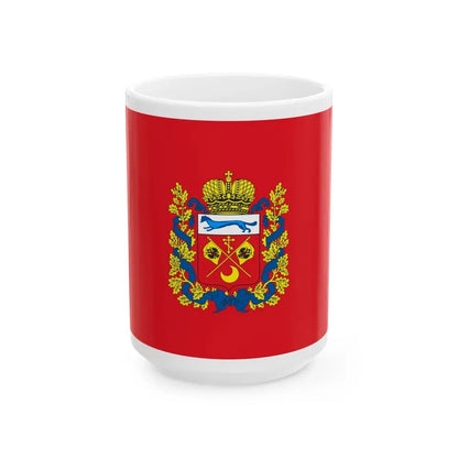 Flag of Orenburg Oblast Russia - White Coffee Mug 15oz - Go Mug Yourself