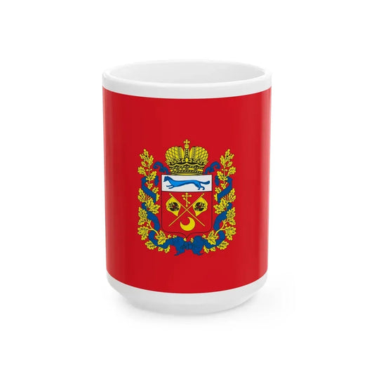 Flag of Orenburg Oblast Russia - White Coffee Mug 15oz - Go Mug Yourself
