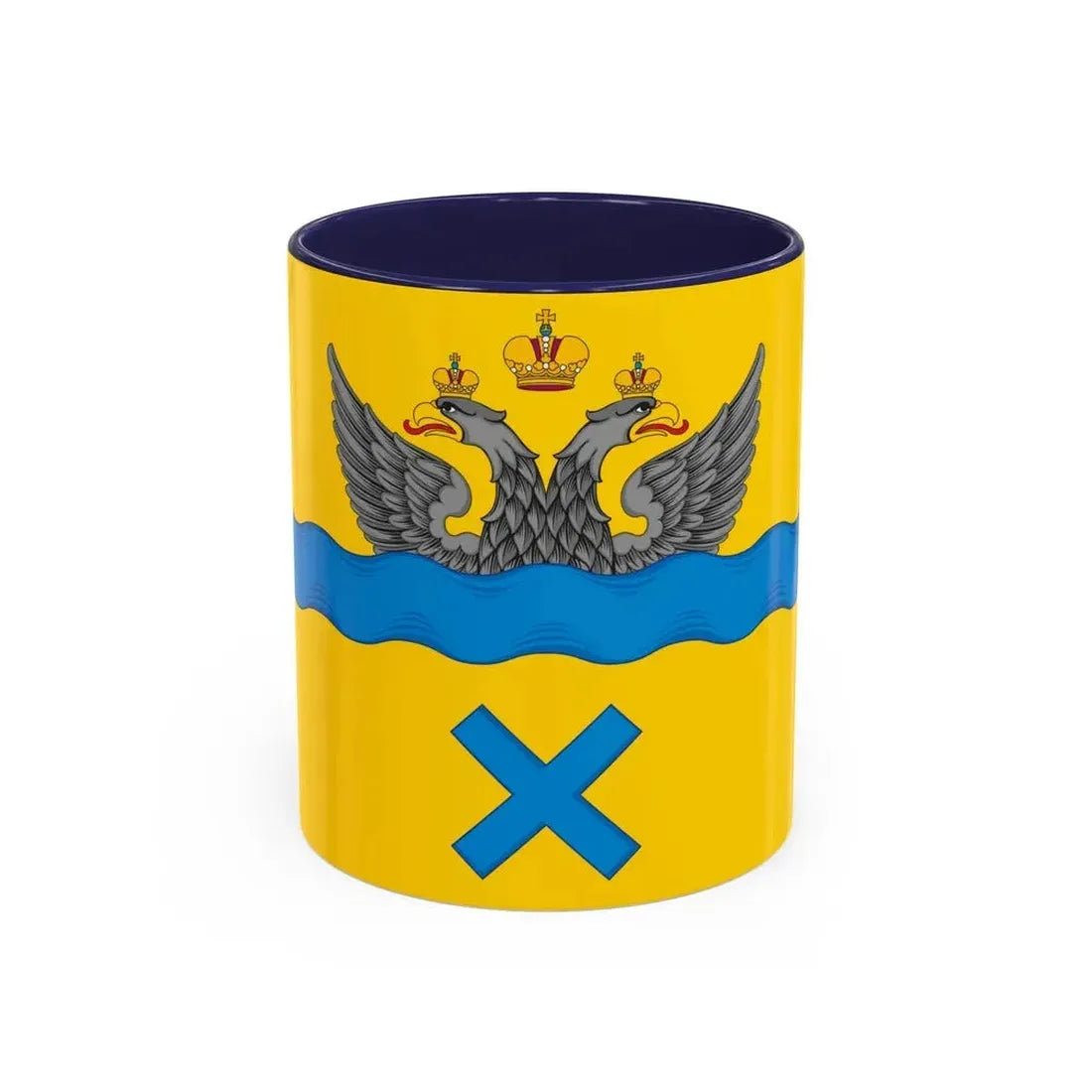 Flag of Orenburg Russia - Accent Coffee Mug 11oz Navy - Go Mug Yourself