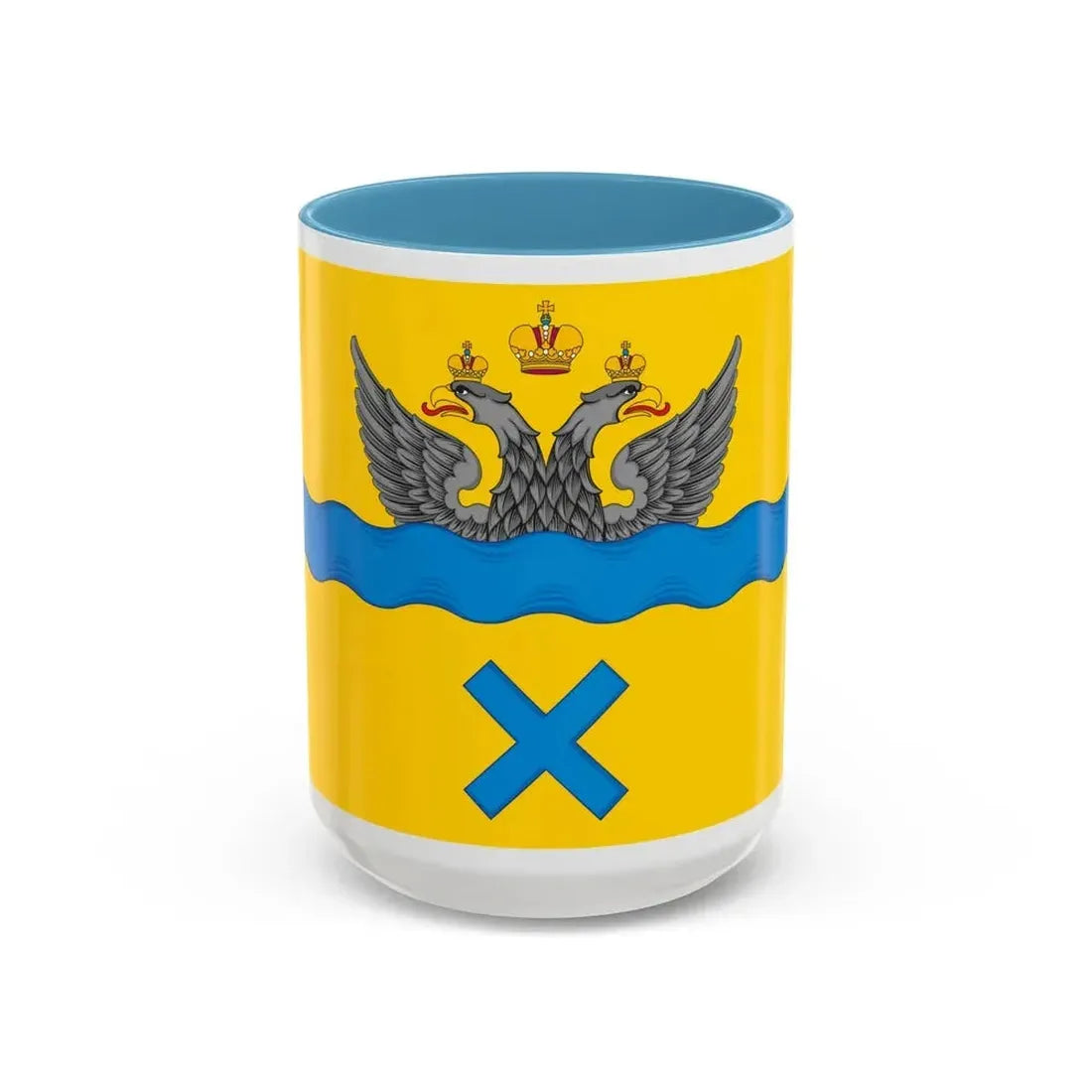 Flag of Orenburg Russia - Accent Coffee Mug 15oz Light Blue - Go Mug Yourself