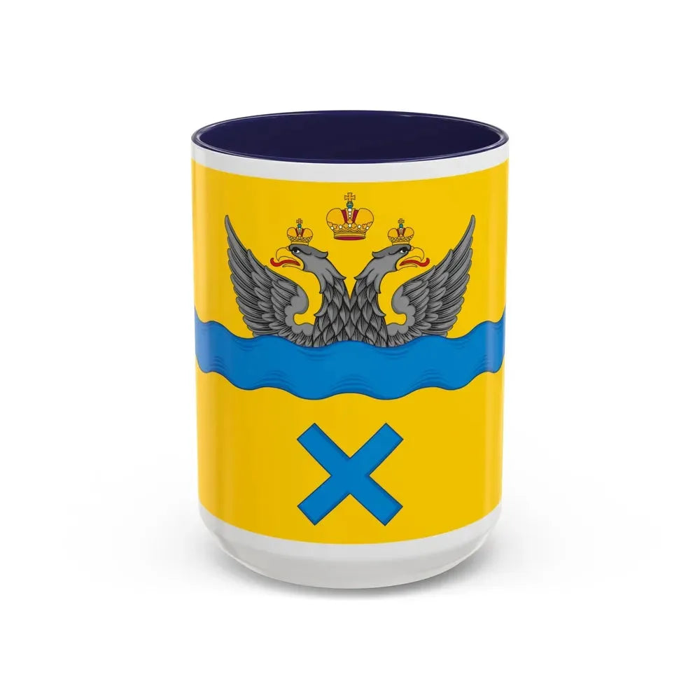 Flag of Orenburg Russia - Accent Coffee Mug 15oz Navy - Go Mug Yourself