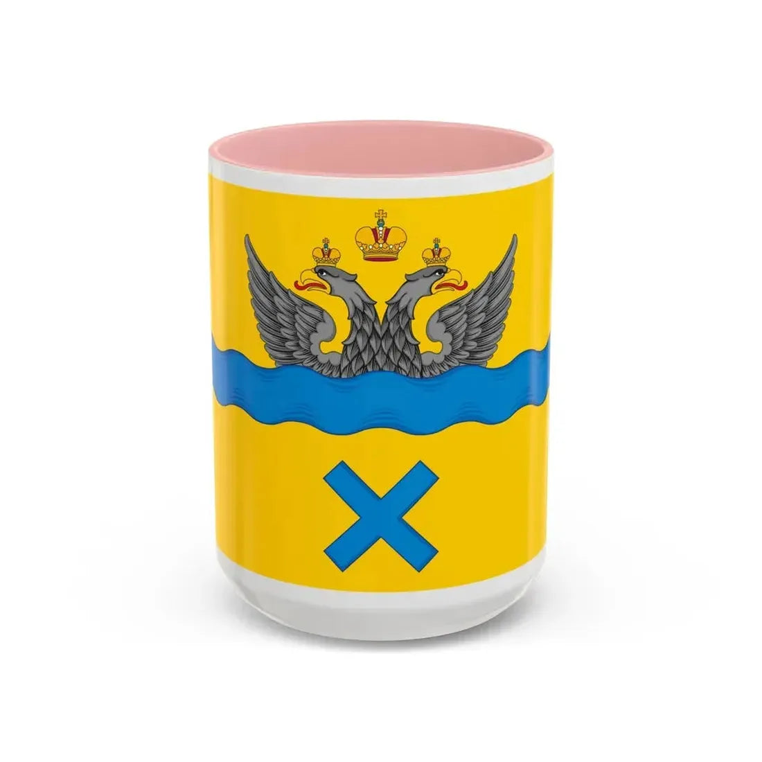 Flag of Orenburg Russia - Accent Coffee Mug 15oz Pink - Go Mug Yourself